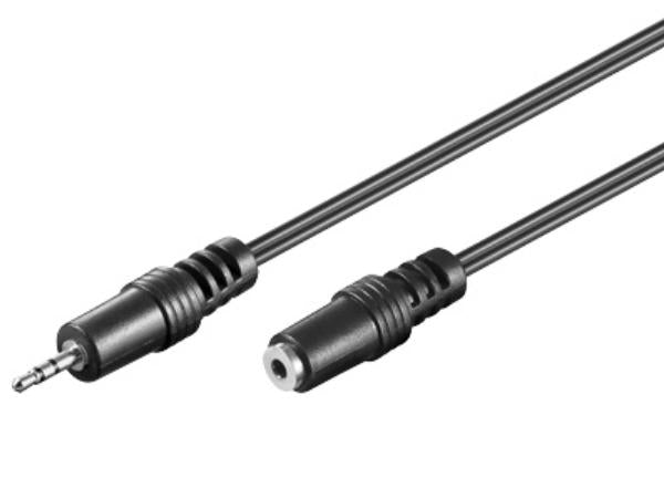 Audioforlængerkabel - 2,5mm st.JACK han/hun (2m)