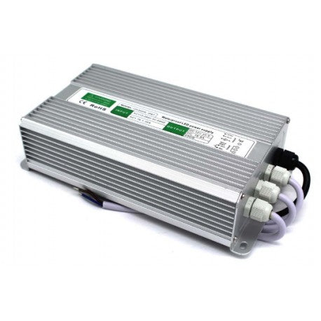 Vandtæt 200W strømforsyning - 12V DC, 16,6A, IP67