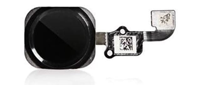 Home knap til iPhone 6 / 6 Plus - Inkl. flexkabel, Sort