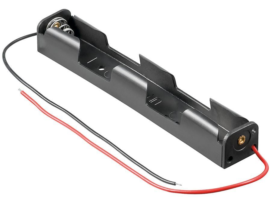 Batteriholder til 2xAA bat. (m. ledning)