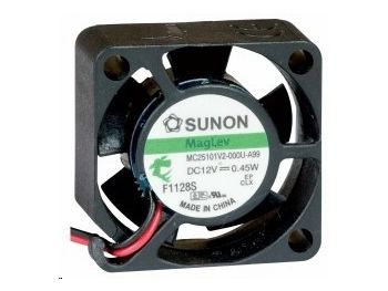 DC blæser - 25x25x10mm 5Vdc / 0,4W Vapo, 2 ledn.