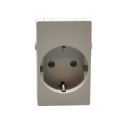 LK Fuga stikkontakt med sidejord 1½m - lysegrå