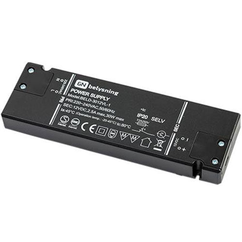 LED driver 12V DC 15W 140x48x15mm ikke dæmpbar