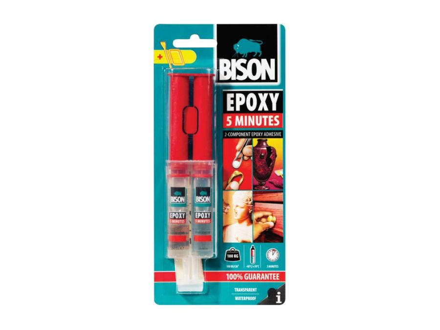 Bison EPOXY - Hurtighærdende 2-komponent epoxylim (24ml)