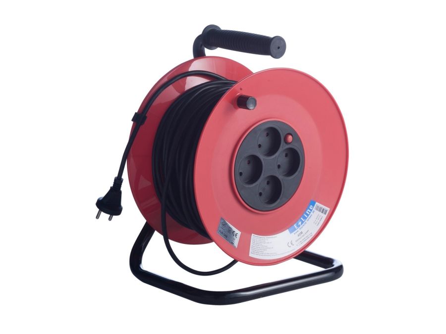 Kabeltromle - 4 x DK blindjord, 230V, IP20 (40m)