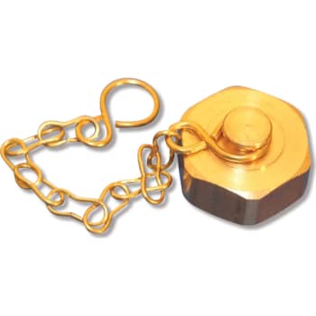 1/2" Messing slutmuffe med kæde