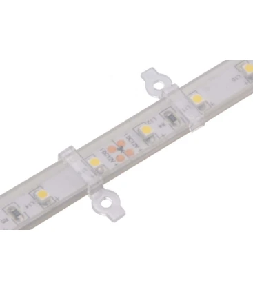 20 stk. klare monteringsklips til LED strip - 10mm, tilpasset til IP65 strips