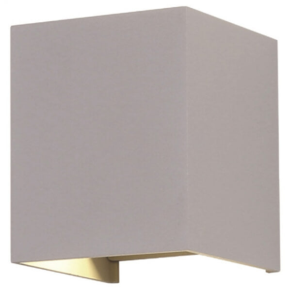 6W firkantet væglampe 4000K - Grå