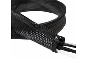 Kabelsok m. lynlås - 30mm bredde, Sort (1m)