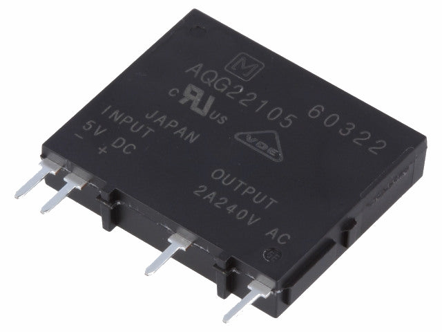 AQG22105 Solid state DC relæ - 4-6Vdc, 2A 75-264Vac, 1-fase