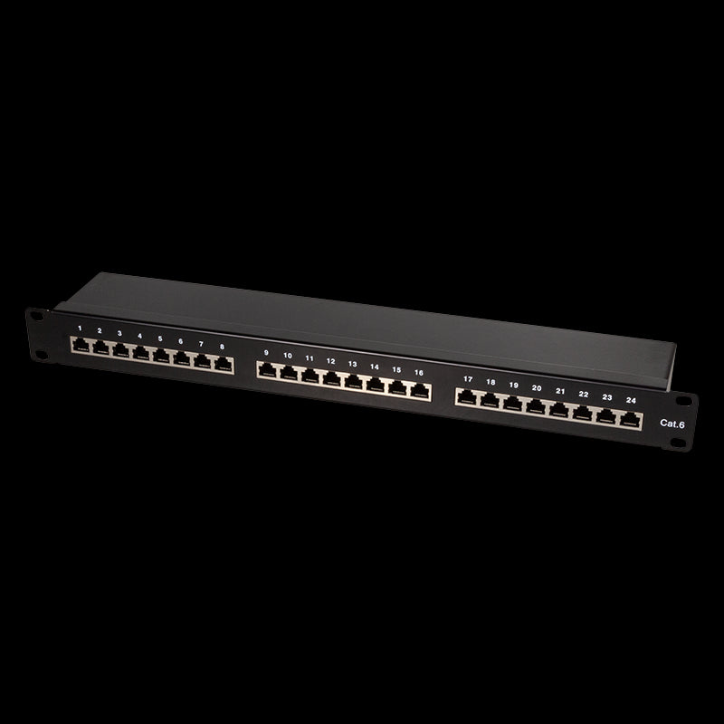 19" CAT6 Patch Panel - 24 Port, STP, Sort, EconLinie