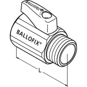 1/2" Kuglehane med krom greb muffe/nippel