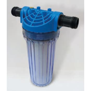 3-delt plast vandfilter, passer til 10" patroner.