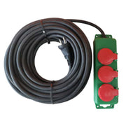 Bandit Kabelsæt 3G1,5 20M m/j med slagfast 3-stikdåse, IP44