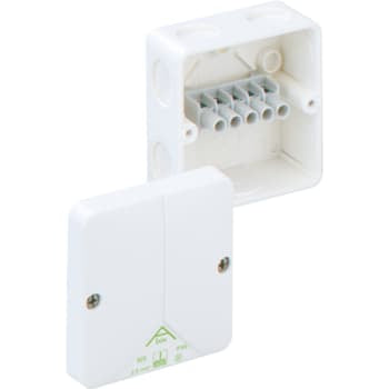 Forgreningsdåse Abox 025-2,5²/w m/klemmer, 80x80x52 mm, hvid
