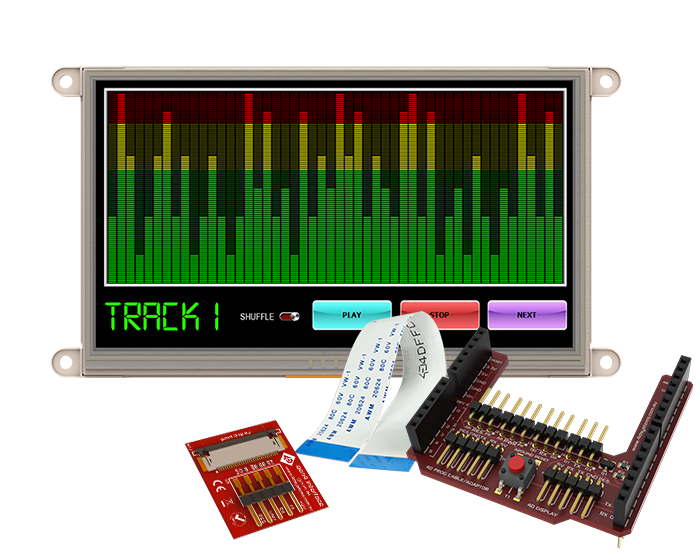 Smart ULCD-modul - 7,0" DIABLO16-proc., Arduino interface