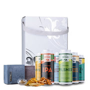 6 Herslev øl og chips i gavekrt.