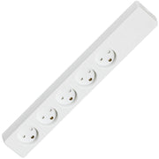 Stikdåse 5-vejs m. jord u. afb 080 hvid