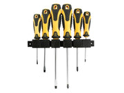 Skruetrækkersæt - 3 flade + 3 krydskærv, CVS (6 dele)