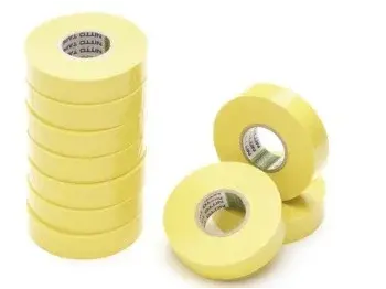PVC isolerbånd - 19mm x 20m, Gul (1 rl.)