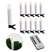 10-pak LED julelys med fjernbetjening og timerfunktion, trådløs og batteridrevet