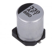 SMD elektrolytkondensator - 330uF / 10V, D8 hus (FT)