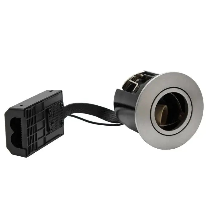 Udendørsspot m. GU10 fatning - Børstet, IP44, god