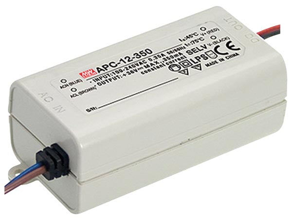 Konstantstrøm LED driver - 350mA, 9-36V, 12,6W (IP42)