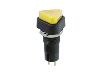 Trykkontakt - 1P OFF-ON, Gul trekant