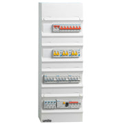 Færdigmonteret gruppetavle - HPFI - 3x16A 3P+N-1x10A 3P+N-9x10A 1P+N, 1xKombi