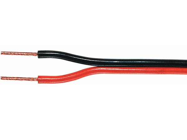 Højttalerledning - 2x1,5mm² CCA, rød/sort (100m)