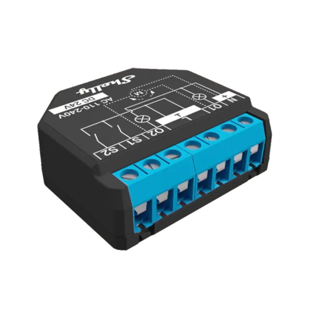 Shelly Plus 2PM - WiFi relæ/jalousi, 2 kanaler