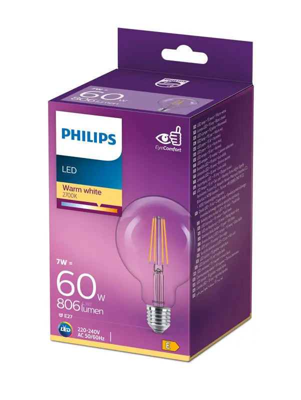 Philips LED 7W (60W) E27 2700K 806lm Globe