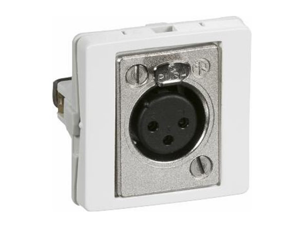 XLR hun vægdåse - 1 modul, Hvid (FUGA tilpasset)