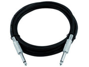 Prof. audiokabel - 2 x 6,35mm mono JACK han, Sort (6m)