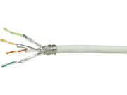 S/FTP netværkskabel - CAT6 PiMF massiv CCA, PVC Hvid (50m)