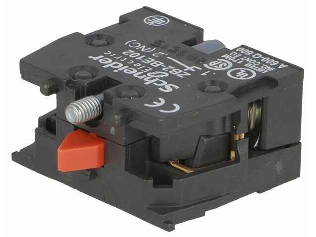 Kontaktblok - NC, 3A/240VAC (1,1A/125VDC), 22mm