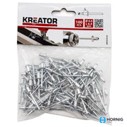 Popnitter, aluminium - Ø4,0 x 6,4mm (100 stk.)