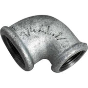 3/4" x 1/2" Galvaniseret vinkel 90° muffe/muffe