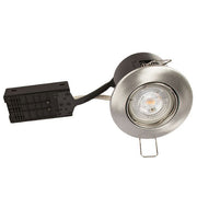 LED spot 5W dæmpbar flimmerfri 3000K 450Lm - Rund, børstet