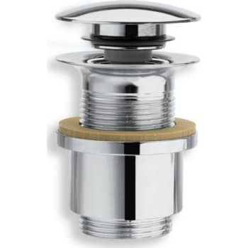 1.1/4" push-up bundventil uden overløb cylinder krom