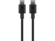 USB 2.0 kabel - 2 x USB-C han, 3A (60W), Sort (0,5m)
