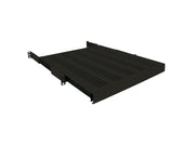 Udtrækshylde til 19" Rackskab - D:400mm, Sort