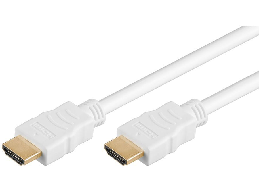 HighSpeed HDMI 1.4 kabel - 2 x HDMI han m.E, Hvid (0,5m)