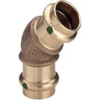 22 mm Bøjning 45° Sanpress med 2 muffer