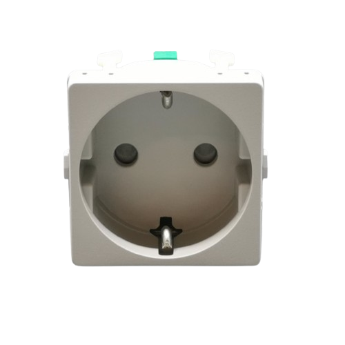 LK Fuga stikkontakt med sidejord 1m - lysegrå