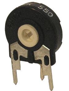 Lodret trimmepotmeter - 220kOhm, stor 15mm, spindel (PT15)