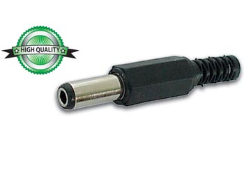 DC stik - Ø5,5 x 2,1 x 14mm i plasthus (HQ)