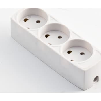 3-Stikdåse M/J hvid