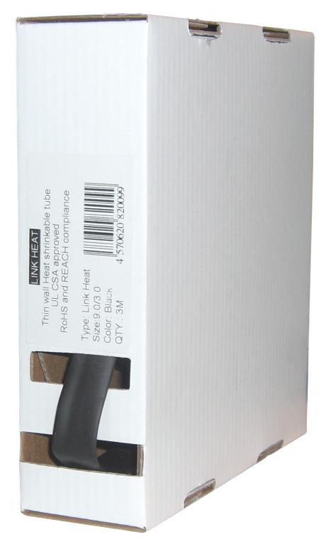 Krympeflex æske - LINK 25,4/12,7mm 3m u. lim  sort